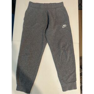 Nike Sportswear Club Girls Heather Gray Fleece Jogger Sweatpants Medium